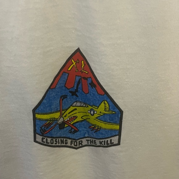 VTG Single Stitch Hanes Fifty-Fifty P-40 Warhawk Graphic T Shirt size Large - Picture 5 of 7